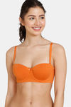 Zivame Beautiful Basics Padded Wired Medium Coverage Strapless Bra - Apricot Orange2 — thumbnail 5